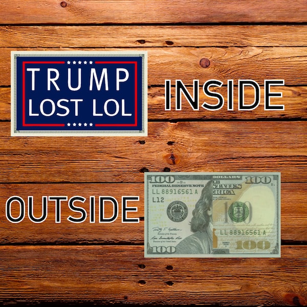 Set of 10: Trump Lost Lol - Hilarious Fake Prank 100 Dollar Bill Gag Gift