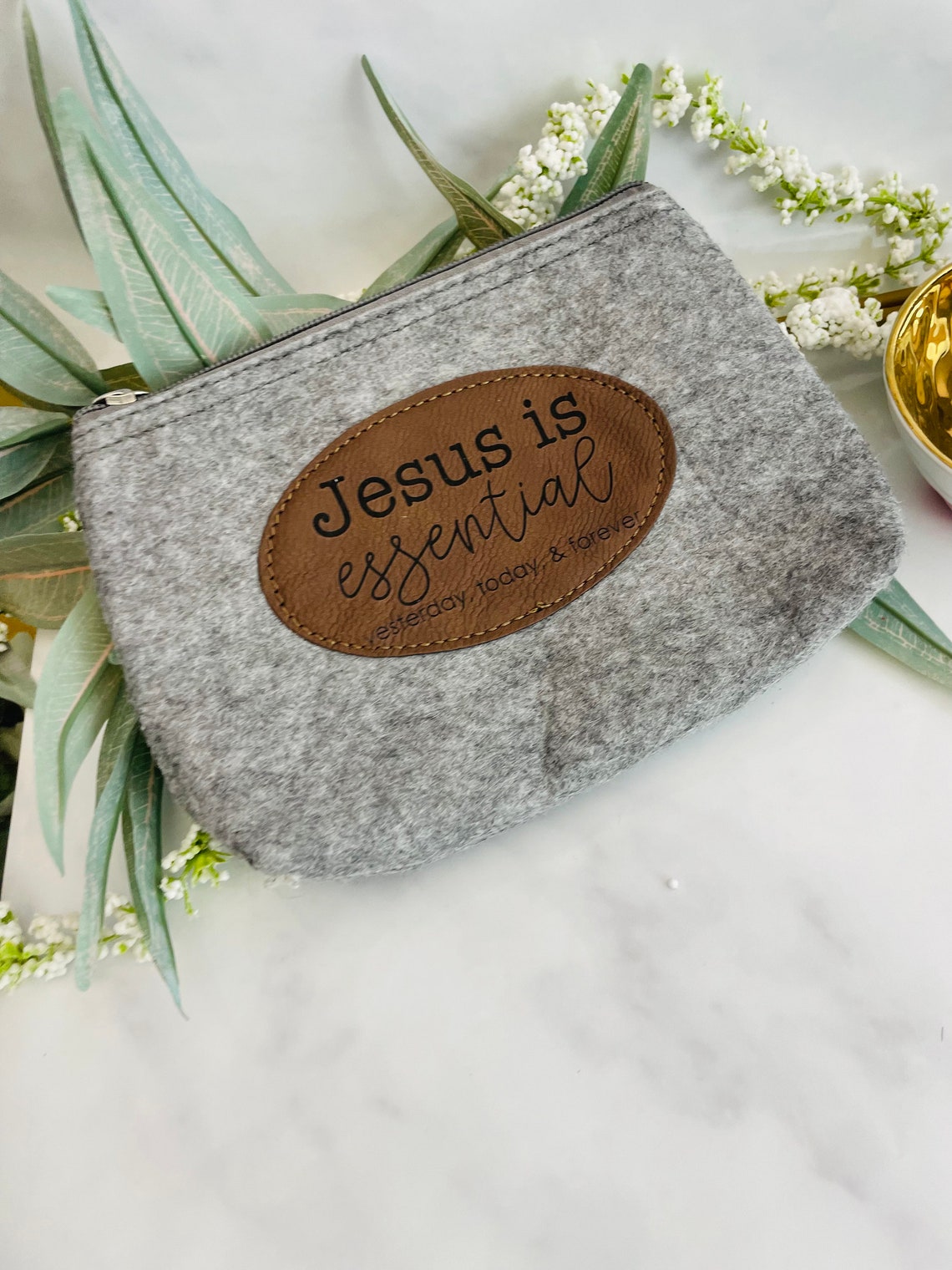 Jesus is Essential Zipper Pouch, Christian Gift, Cute Christian Bag ...
