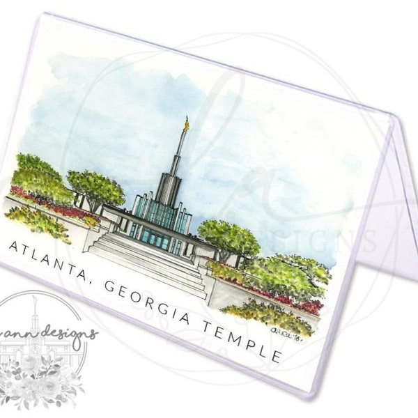 Atlanta Temple Recommend Holder, lds temple gift, lds gifts for women, lds gifts for relief society, mormon temple, missionaries gifts