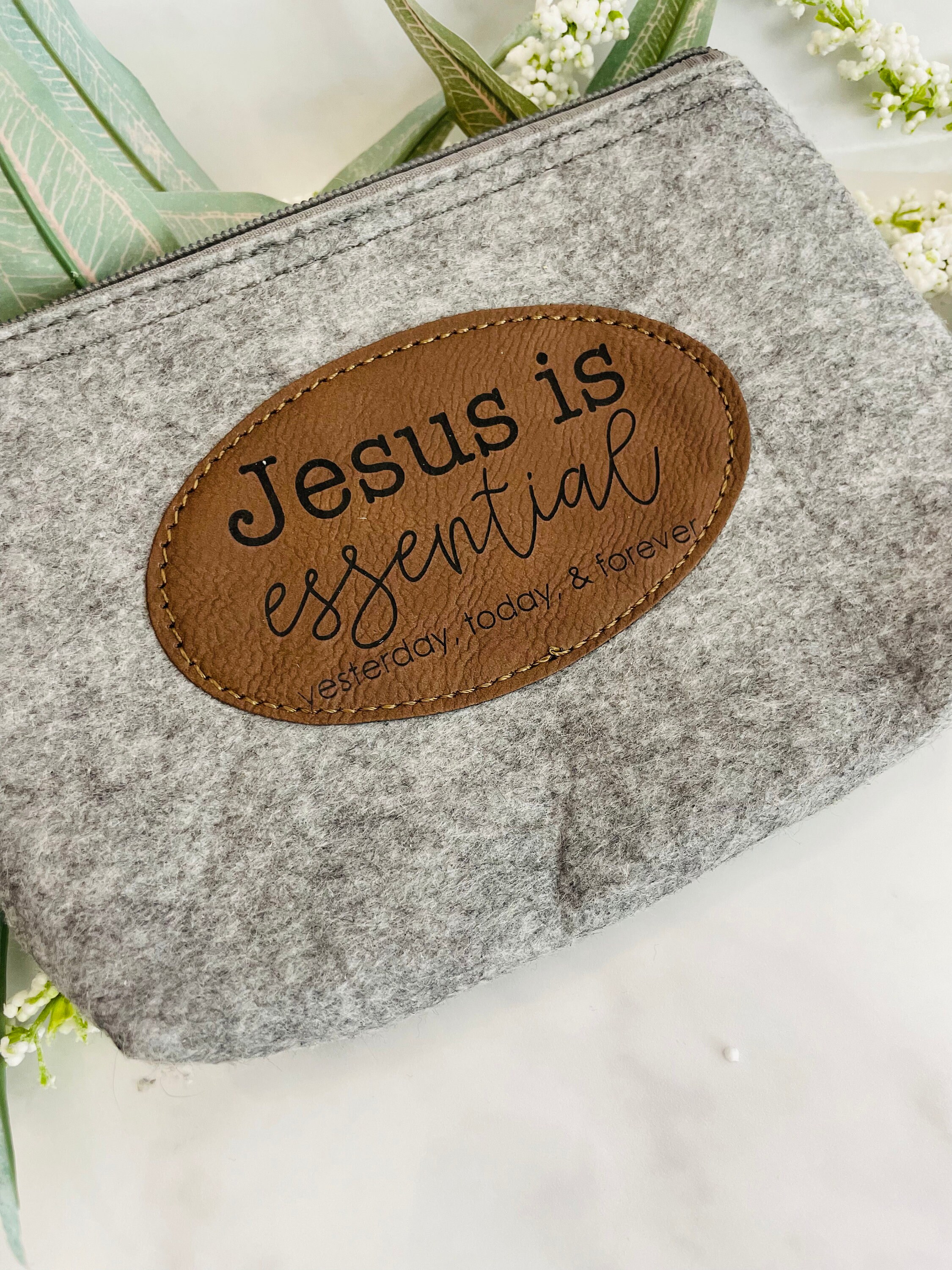 Jesus is Essential Zipper Pouch, Christian Gift, Cute Christian Bag ...