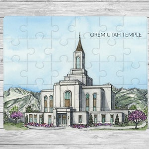 Orem Utah Temple Puzzle,religious puzzle, Christian puzzle, lds games,bible puzzle,lds gifts for kids,mormon gifts,lds gifts for women