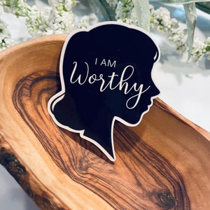 I am worthy laptop sticker,christian sticker,bible verse sticker,christian decal,faith stickers,vinyl stickers,christian gifts,faith sticker