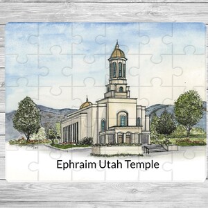 Ephraim temple puzzles, religious puzzle, Christian puzzle, lds games, bible puzzle, lds gifts for kids, mormon gifts, lds gifts for women