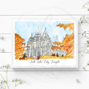 Salt Lake Temple Print,lds temple art,temple watercolor,temple wall decor, temple artwork,lds wedding gift,lds watercolor art, temple lds