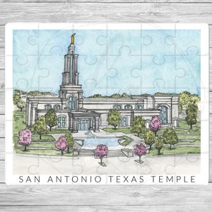 San Antonio temple puzzles, religious puzzle, Christian puzzle, lds game, bible puzzle, lds gift for kids, mormon gift, lds gifts for women