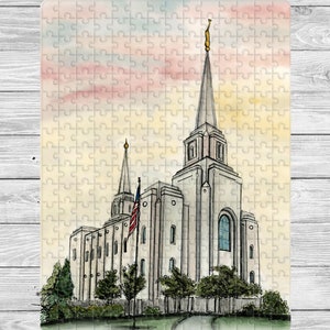 Brigham City temple puzzles, religious puzzle, Christian puzzle, lds games, bible puzzle, gifts for kids, mormon gifts, lds gifts for women
