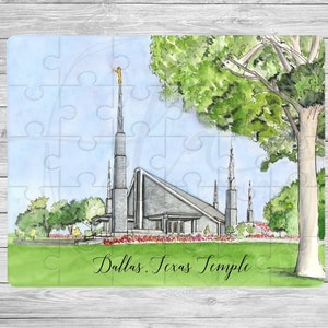 Dallas temple puzzles, religious puzzle, Christian puzzle, lds games, bible puzzle, lds gifts for kids, mormon gifts, lds gifts for women