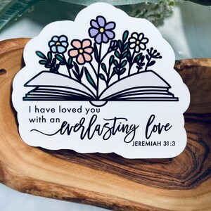 Everlasting Love laptop sticker,christian sticker,bible verse sticker,christian decal,faith stickers,vinyl stickers,christian gifts,faith