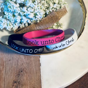 Look unto Christ 2025 youth theme silicone bracelets for adults, LDS youth theme, gifts for youth, young women gifts, christmas youth gifts