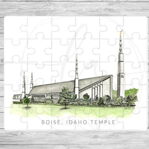Boise temple puzzles, religious puzzle, Christian puzzle, lds games, bible puzzle, lds gifts for kids, mormon gifts, lds gifts for women