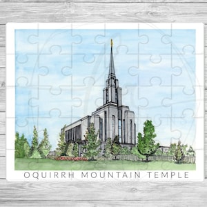 Oquirrh Mt temple puzzles, religious puzzle, Christian puzzle, lds game, bible puzzle, lds gift for kids, mormon gifts, lds gifts for women