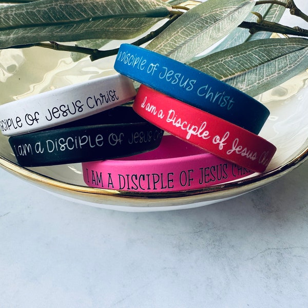 I am a disciple of Jesus Christ 2024 youth theme silicone bracelets for adults, LDS youth theme, gifts for youth, young women gifts