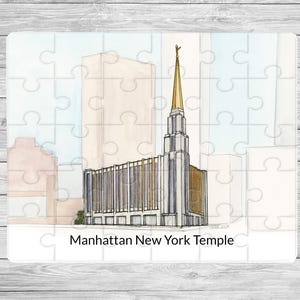 Manhattan NY temple puzzles, religious puzzle, Christian puzzle, lds games, bible puzzle,lds gifts for kids,mormon gifts,lds gifts for women