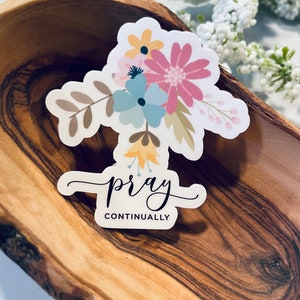 pray continually laptop sticker,christian sticker,bible sticker,christian decal,faith stickers,vinyl stickers,christian gifts,faith sticker
