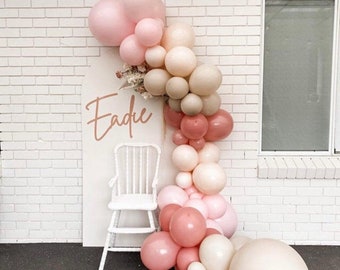 Boho Dusty Rose Pastel Pink Cream Peach DIY Balloon Garland Kit | First Birthday Beige Taupe Balloon Arch | Baby Shower | Bridal Shower