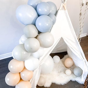 Boho DIY Balloon Garland Kit | Neutral Balloon Arch | Taupe Beige Balloons | Wedding Arch | Cool Grey Cream Peach Balloons | Party Decor
