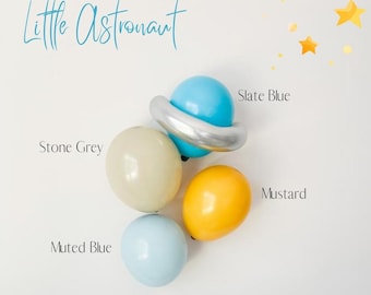 Kit de guirnalda de globos DIY "Primer viaje alrededor del sol" / Decoración de cumpleaños "Dos lunas" / Guirnalda de globos con temática espacial / Decoración de cumpleaños de astronauta