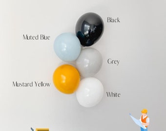 Construction Balloon Garland | DIY Balloon Garland Kit | Construction Party Decor | Muted Construction Birthday Decor | Boy Birthday Decor