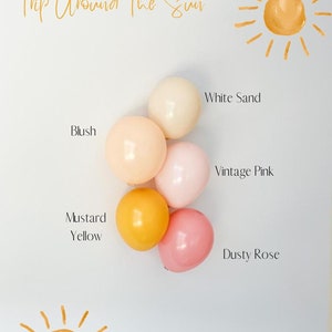 Viaggio intorno al sole Ghirlanda di palloncini / Arco di ghirlanda di palloncini solari / Decorazione compleanno Boho Sun / Baby Shower Sole / Primo 1° compleanno Boho