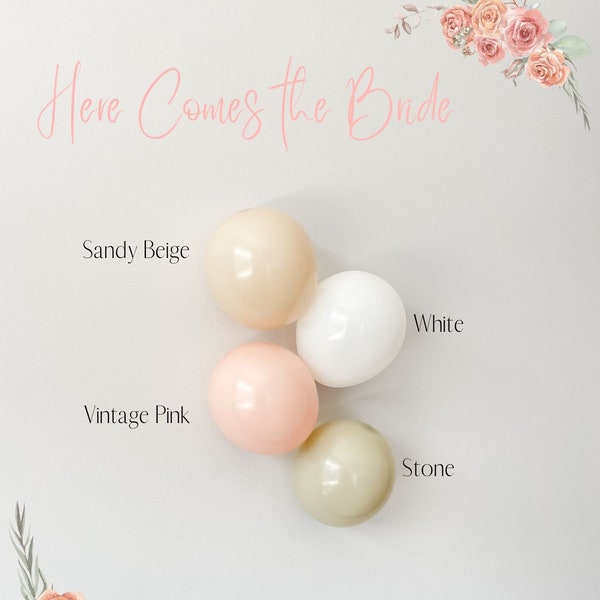 Muted Pink Boho DIY balloon Garland | Soft Pink Bridal Shower Decor | Cream Peach Neutral Balloon Arch | Floral Bridal Shower | Baby Shower