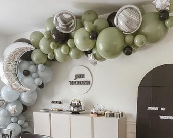 Yeti Star Wars DIY Balloon Garland Kit | Balloon Arch | Birthday Balloons |  Galaxy Starry Night Two The Moon Balloon Arch | Baby Shower