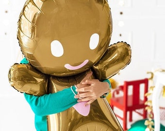 Giant Gingerbread Man Balloon | Christmas Party Balloon | Gingerbread Man Foil Balloon | Christmas Balloons | Holiday decor | Candy Party