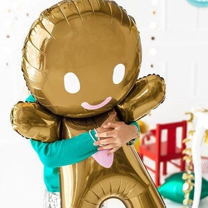 Giant Gingerbread Man Balloon | Christmas Party Balloon | Gingerbread Man Foil Balloon | Christmas Balloons | Holiday decor | Candy Party