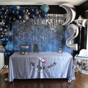 Space Astronaut DIY Balloon Garland Kit | Balloon Arch | Birthday Balloons |  Galaxy Starry Night To The Moon Balloon Arch | Baby Shower