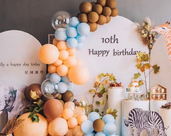 Wild One Balloon Garland DIY Kit | Baby Shower | Jungle Safari Birthday | Baby Boy Shower | Boy Birthday Decor | Balloon Arch | Boho Balloon