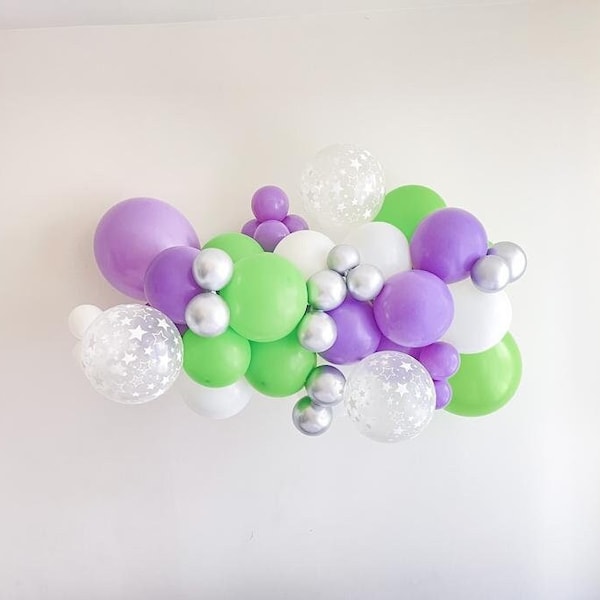 Too Infinity and Beyond Buzz Light Year Themed DIY Balloon Garland | Buzz Balloon Decor | Toy Story Birthday Decor | Two Infinity Party