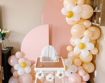 Daisy  Balloon Garland Kit First Birthday decor Baby in Bloom Baby Shower Groovy One Birthday Daisy Themed Birthday Two Groovy