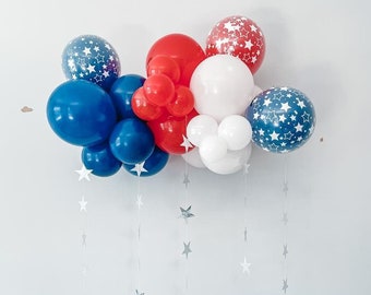 4th of July Balloon Garland | America Balloon Garland | 4th of July Decor | American Flag Balloons | 4th of July Party | Captain America