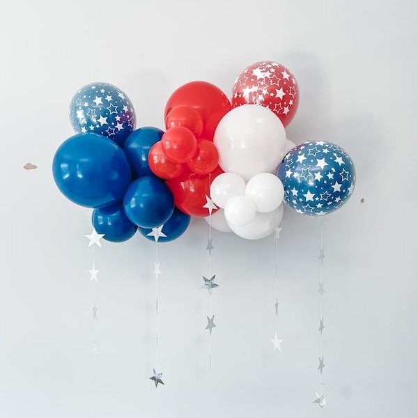 4th of July Balloon Garland | America Balloon Garland | 4th of July Decor | American Flag Balloons | 4th of July Party | Captain America