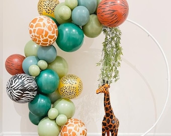 Jungle Safari DIY Balloon Garland Kit | Wild One Arch | Party Animal Birthday | Two Wild Birthday | Safari Animal Balloons | Safari Birthday