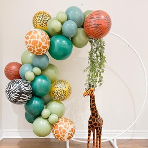 Jungle Safari DIY Balloon Garland Kit | Wild One Arch | Party Animal Birthday | Two Wild Birthday | Safari Animal Balloons | Safari Birthday