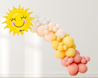 Trip Around the Sun Balloon Garland | Sun Balloon Garland Arch | Boho Sun Birthday Decor | Sunshine Baby Shower | Boho First 1st  Birthday
