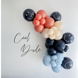 One Cool Dude Balloon Garland | One Happy Dude Balloon Garland | One Cool Dude Party Decor | One Groovy Dude | One Happy Guy | Smiley Face