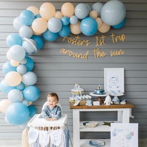 Trip Around The Sun DIY Balloon Garland Kit | Space Theme Birthday | Little Astronaut | First Birthday Decor | Two The Moon | Baby Shower