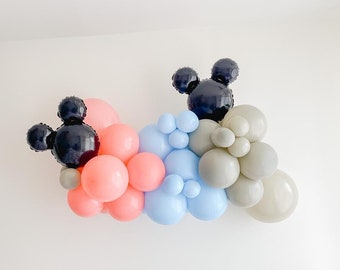 Vintage Mickey Mouse Balloon Garland Kit | 1st Birthday Decor | Disney Themed Birthday Decor | Mickey Mouse Decor | Magic Kingdom Party