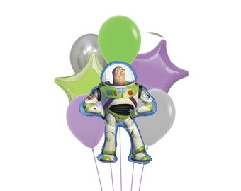 Too Infinity and Beyond Buzz Light Year Themed Balloon Bouquet | Buzz Balloon Decor | Toy Story Birthday Decor | Buzz Balloon