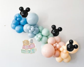 Vintage Mickey Mouse Balloon Garland Kit | 1st Birthday Decor | Disney Themed Birthday Decor | Mickey Mouse Decor | Magic Kingdom Party