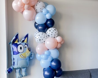 LICENSED Bluey Balloon Garland | Bluey Balloon | Let's Pawty Balloon Garland | Puppy Birthday | Puppy Party | Dog Party | Blue Dog Garland
