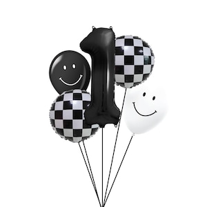 One Cool Dude Balloon Bouquet | One Happy Dude Balloons | One Cool Dude Party Decor | One Groovy Dude | One Happy Guy | Smiley Face Balloon
