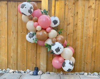 Cow Girl Balloon Garland Kit | Cowgirl Party | Holy Cow I'm One | First Rodeo Birthday | Giddy Up | Pink on the Farm Party | Last Rodeo