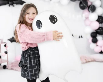 Gigantische witte schattige spookballon | Halloweendecoratie | Halloween-feestversieringen | Halloween-ballonnen | Pastelroze Halloween-decor | Geest