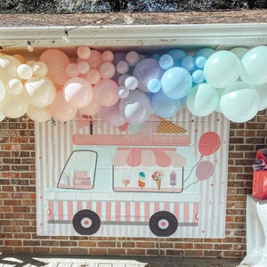 Macaroon Pastel Rainbow Balloon Garland Kit | Ice Cream Balloon Arch | First Birthday Decor | Ice Cream Party | Pastel Rainbow Balloons