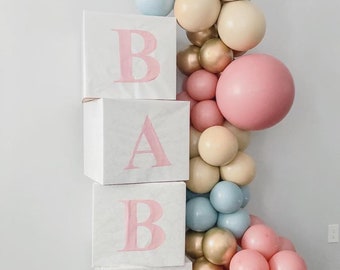 Muted Gender Reveal DIY Balloon Garland Kit | Twinkle Gender Reveal Party | Baby Shower | Blue and Pink Gender Balloons | First Trip Decor