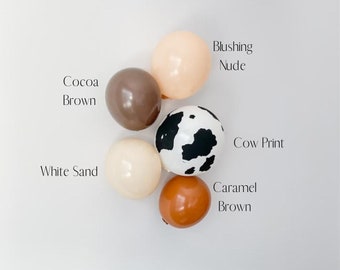 Muted Holy Cow I'm One Balloon Garland Kit | Cow Print Balloons | Muted Farm Animal Birthday | Wild West Birthday | First Rodeo Birthday