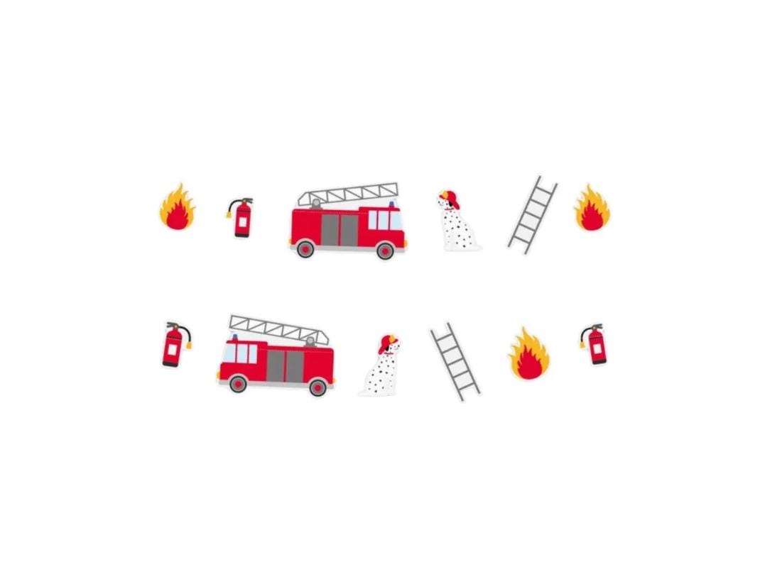 Palloncini Compleanno Camion Dei Pompieri - Decorazione Per 4 Anni, Foil, Per Torta, Festa A Tema Bambini Striscione Happy Birthday