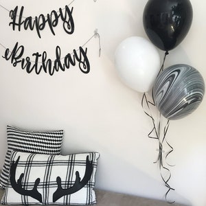 Black and White Marble balloons Black and White Party Marble Balloons New Years Balloons Tie Dye Balloons Agate Balloons image 3